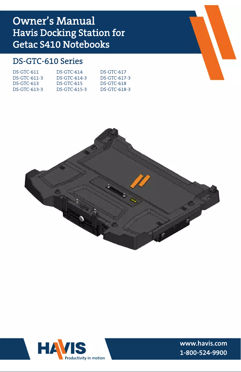 First page image of the manual for DS-GTC-617-3 (Getac S410)
