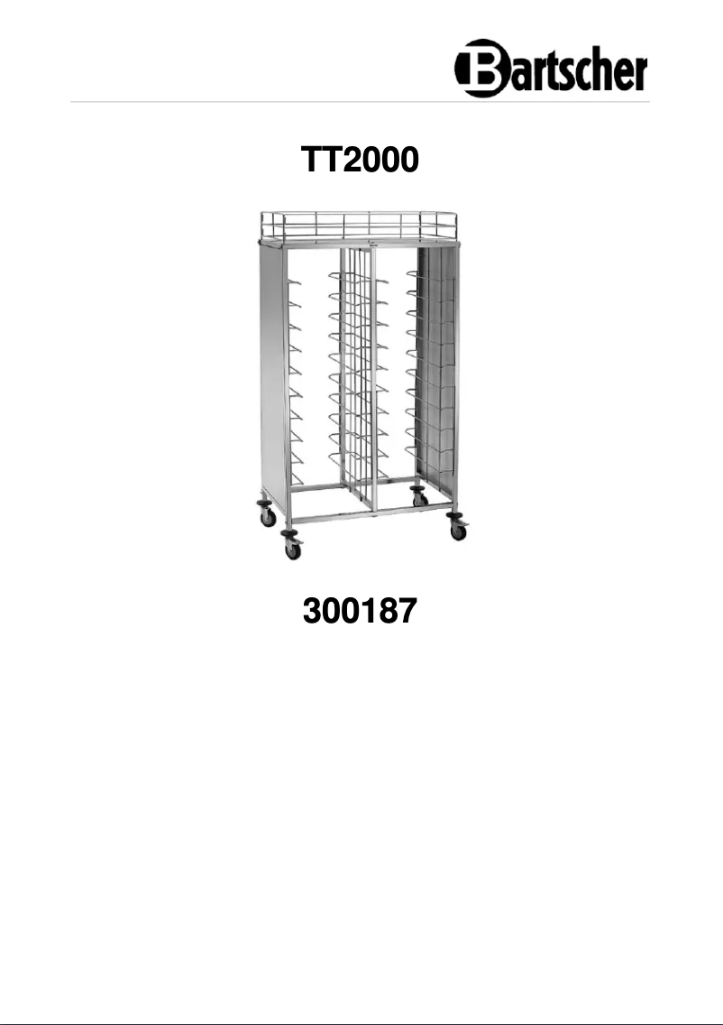 First page image of the manual for TT2000