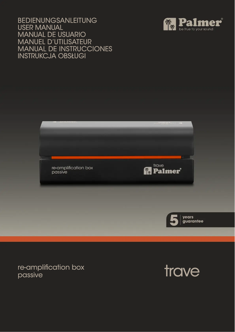 Page 1 of the manual User Manual Palmer RIVER trave