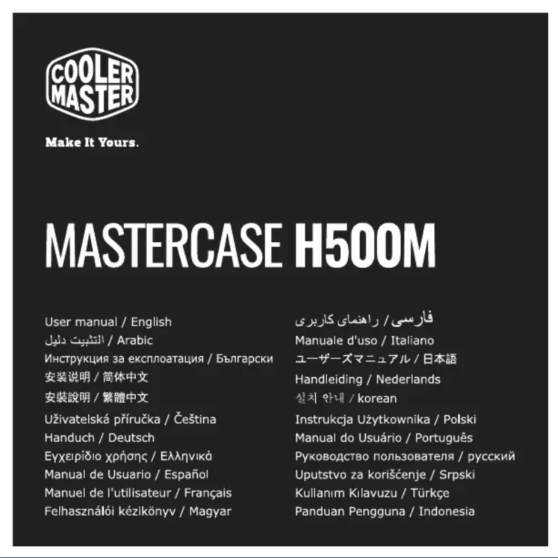 First page image of the manual for MasterCase H500M