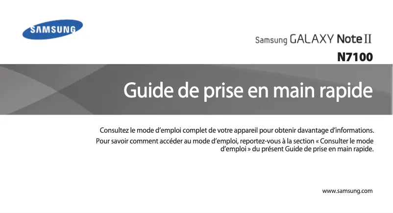 First page image of the manual for Galaxy Note 2