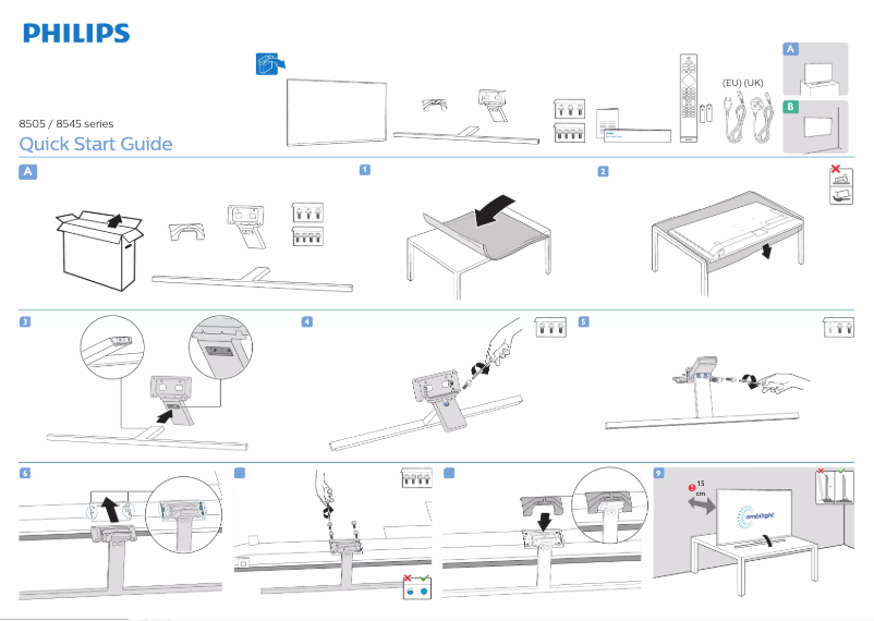 First page image of the manual for 58PUS8545
