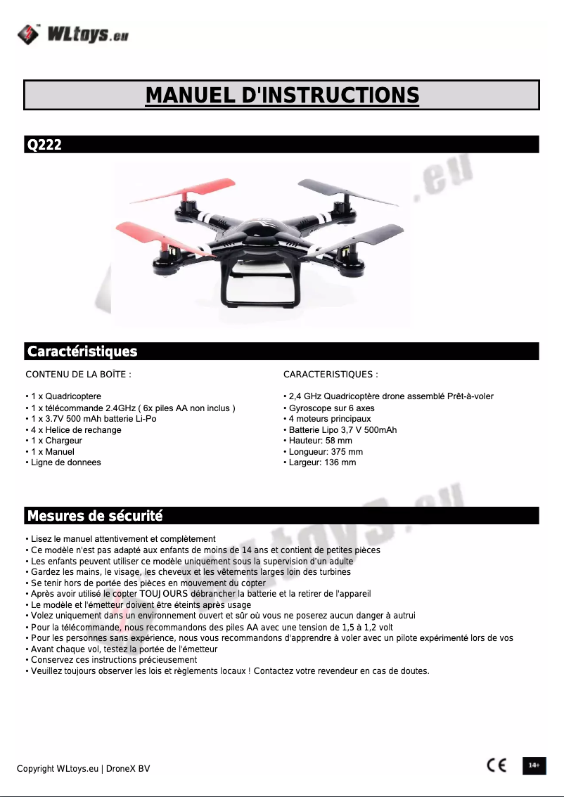 First page image of the manual for Q222G - Spaceship