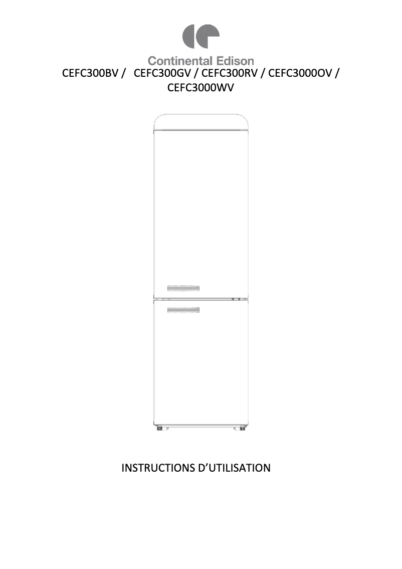 Page 1 of the manual User Manual Continental Edison CEFC300RV