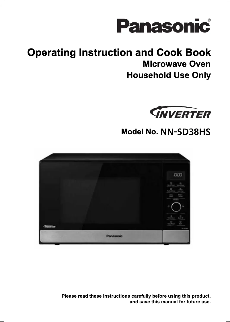 Page 1 of the manual User Manual Panasonic Inverter NN-SD38HS