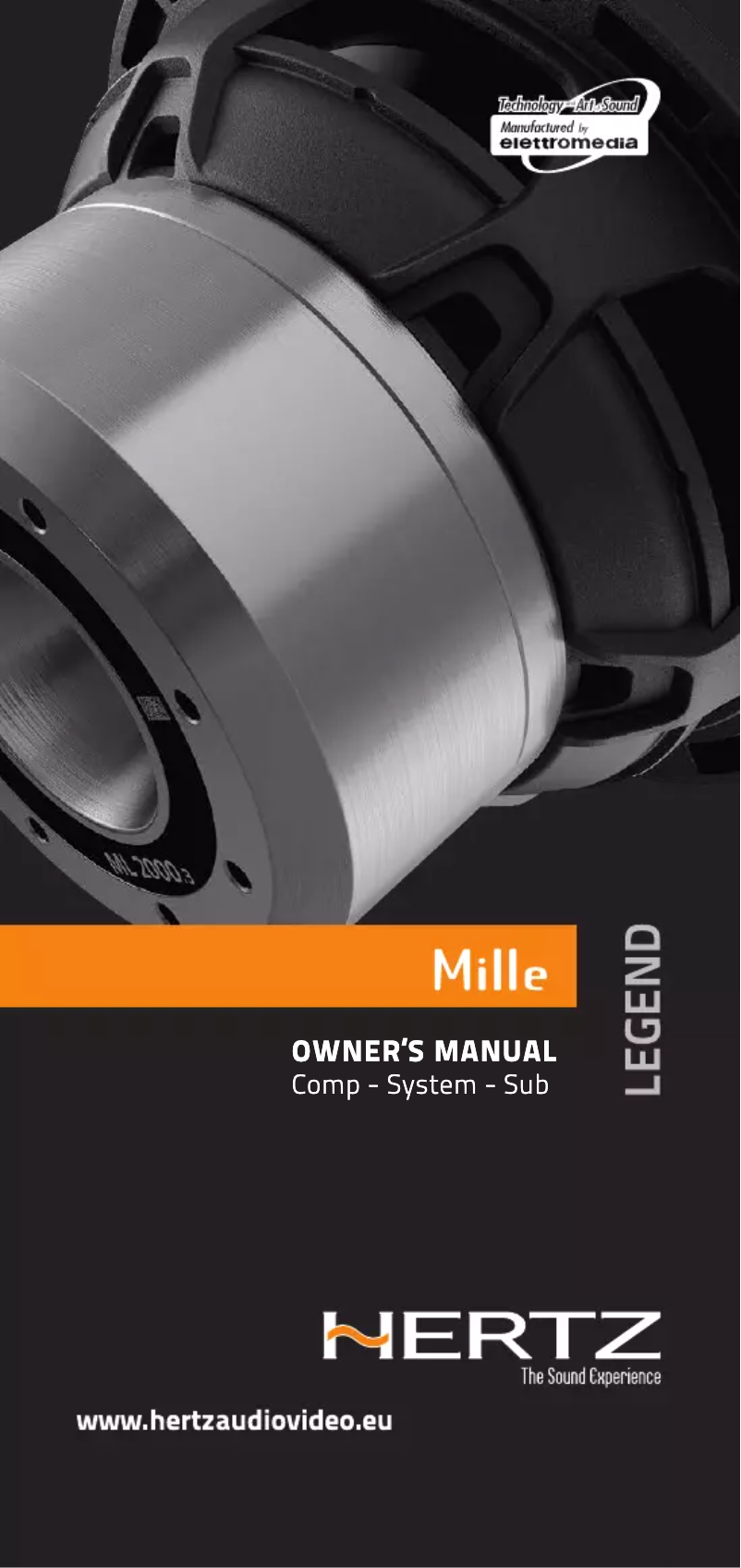 Image de la première page du manuel de l'appareil Mille Legend ML 2000.3