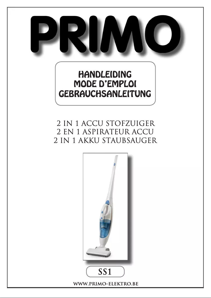 Page 1 of the manual User Manual Primo SS1