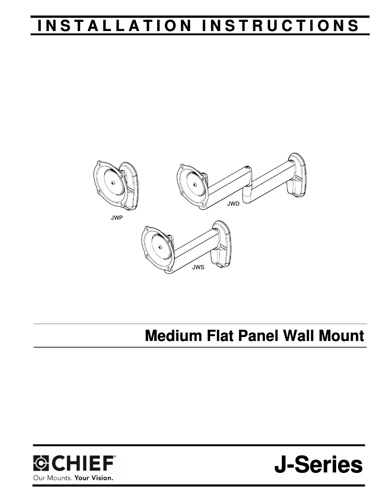 Page 1 of the manual User Manual Chief JWSUB