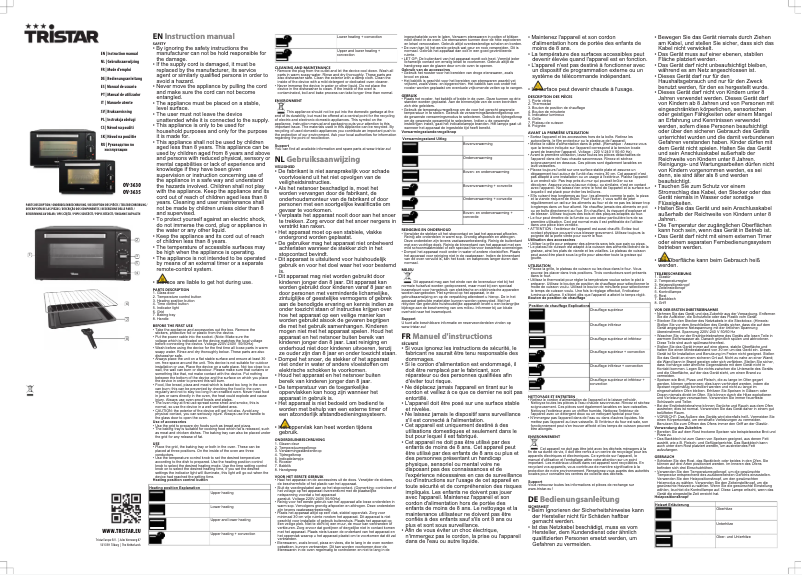 Page 1 of the manual User Manual TriStar OV-3635