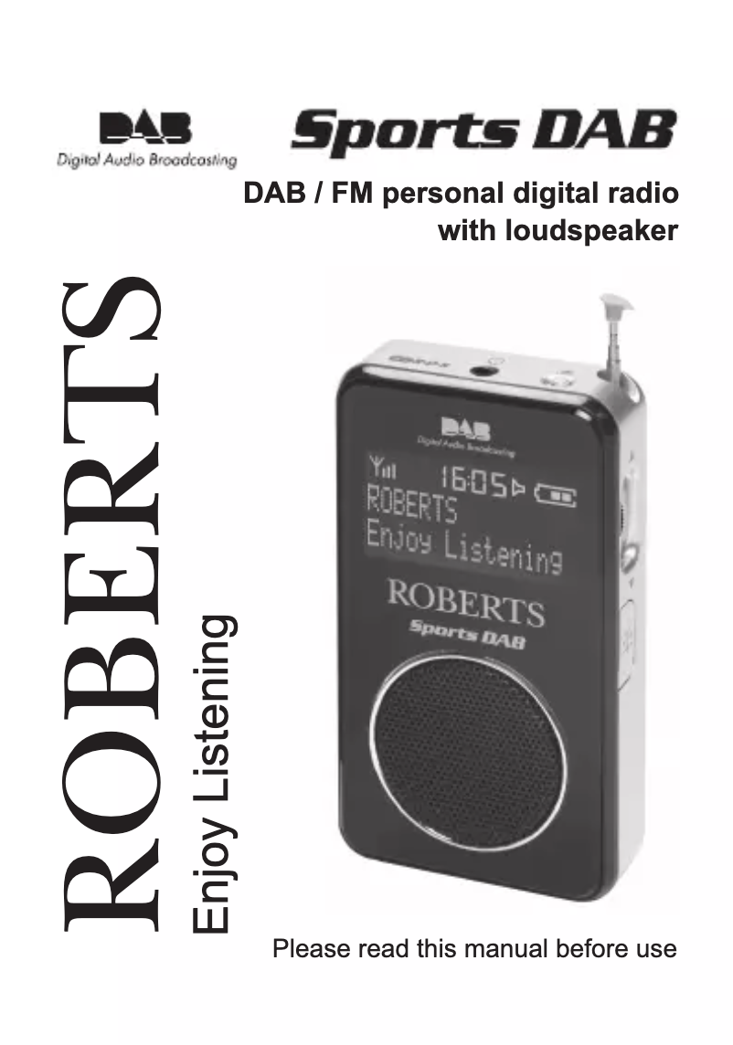 First page image of the manual for SportsDAB 2