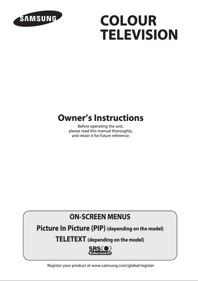 First page image of the manual for WS-32Z409T