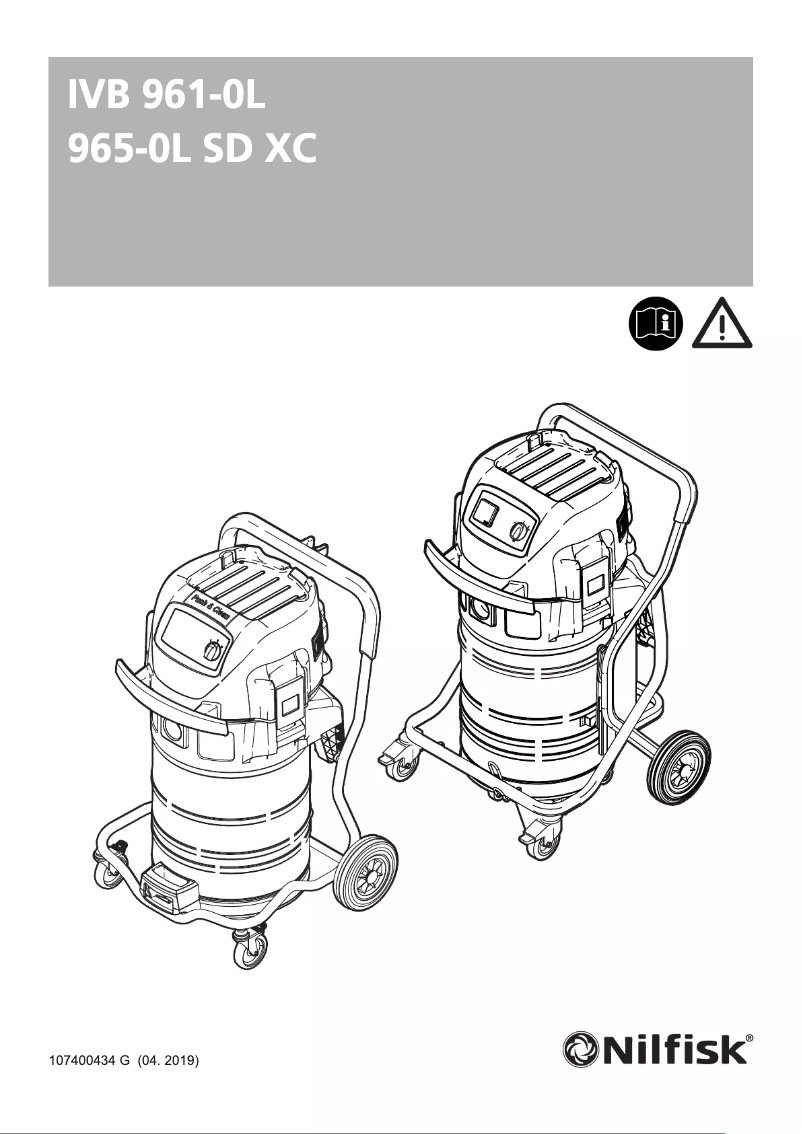 First page image of the manual for IVB 965-2H/M SD XC