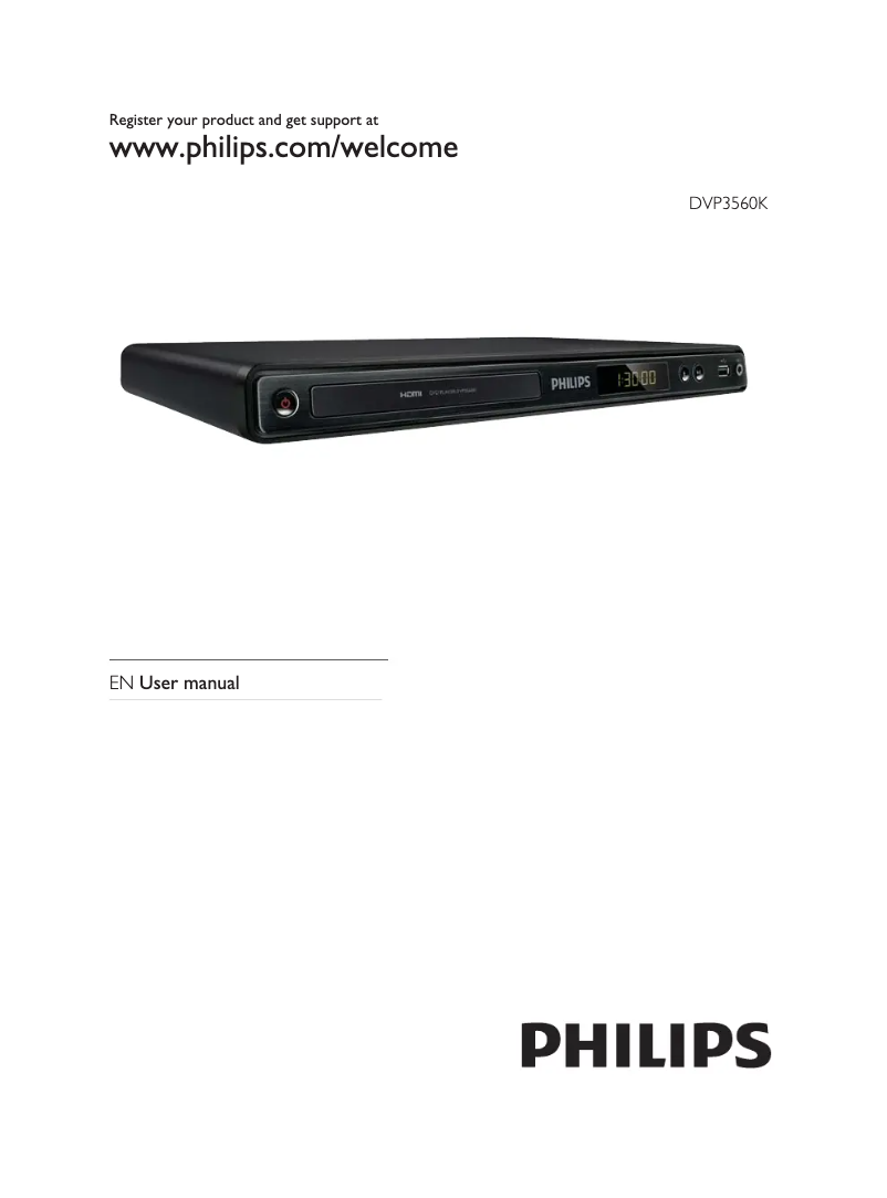 First page image of the manual for DVP3560K