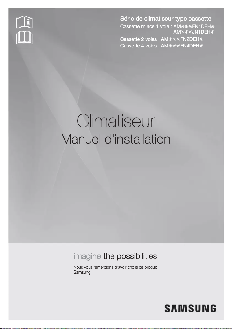 Page 1 of the manual Installation Guide Samsung AM028FN1DEH