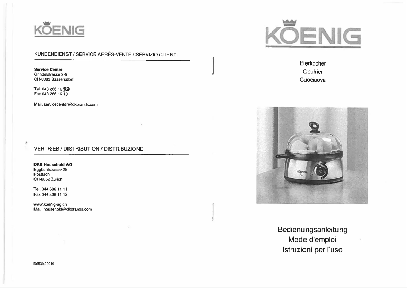 Page 1 of the manual User Manual Koenig Pic