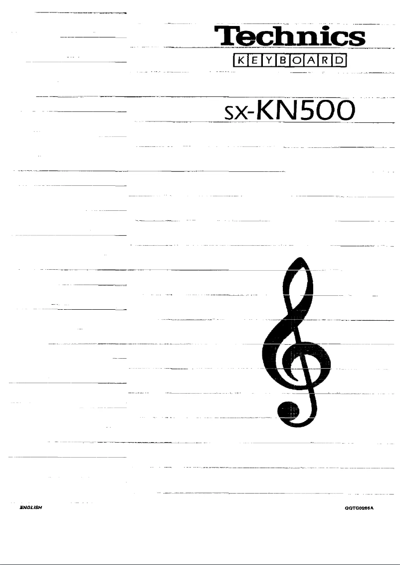 First page image of the manual for SX-KN500