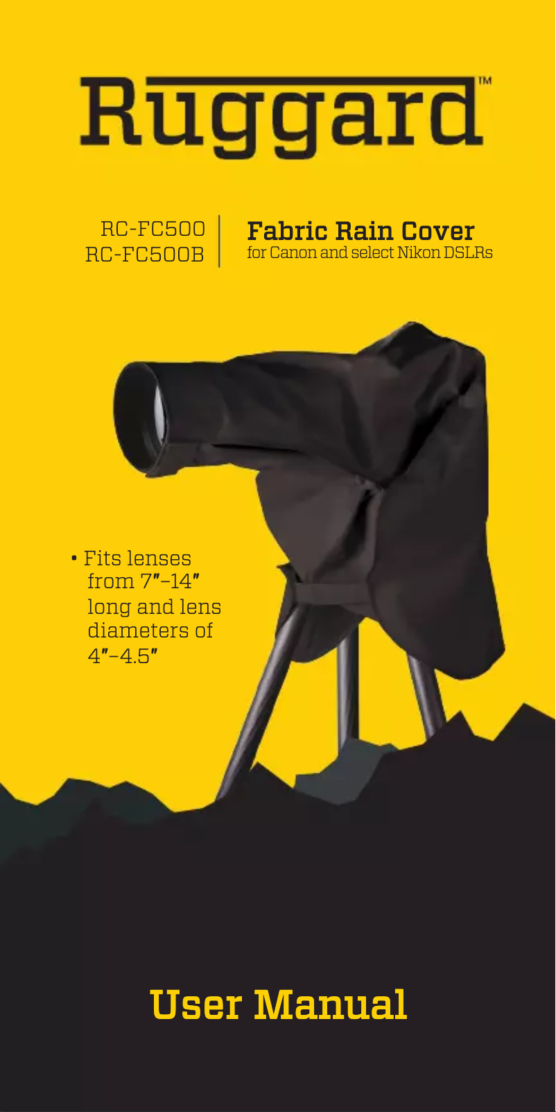 Page 1 of the manual User Manual Ruggard RC-FC500B