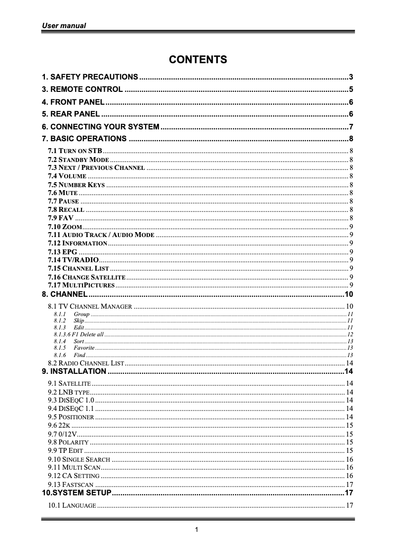 First page image of the manual for 3500