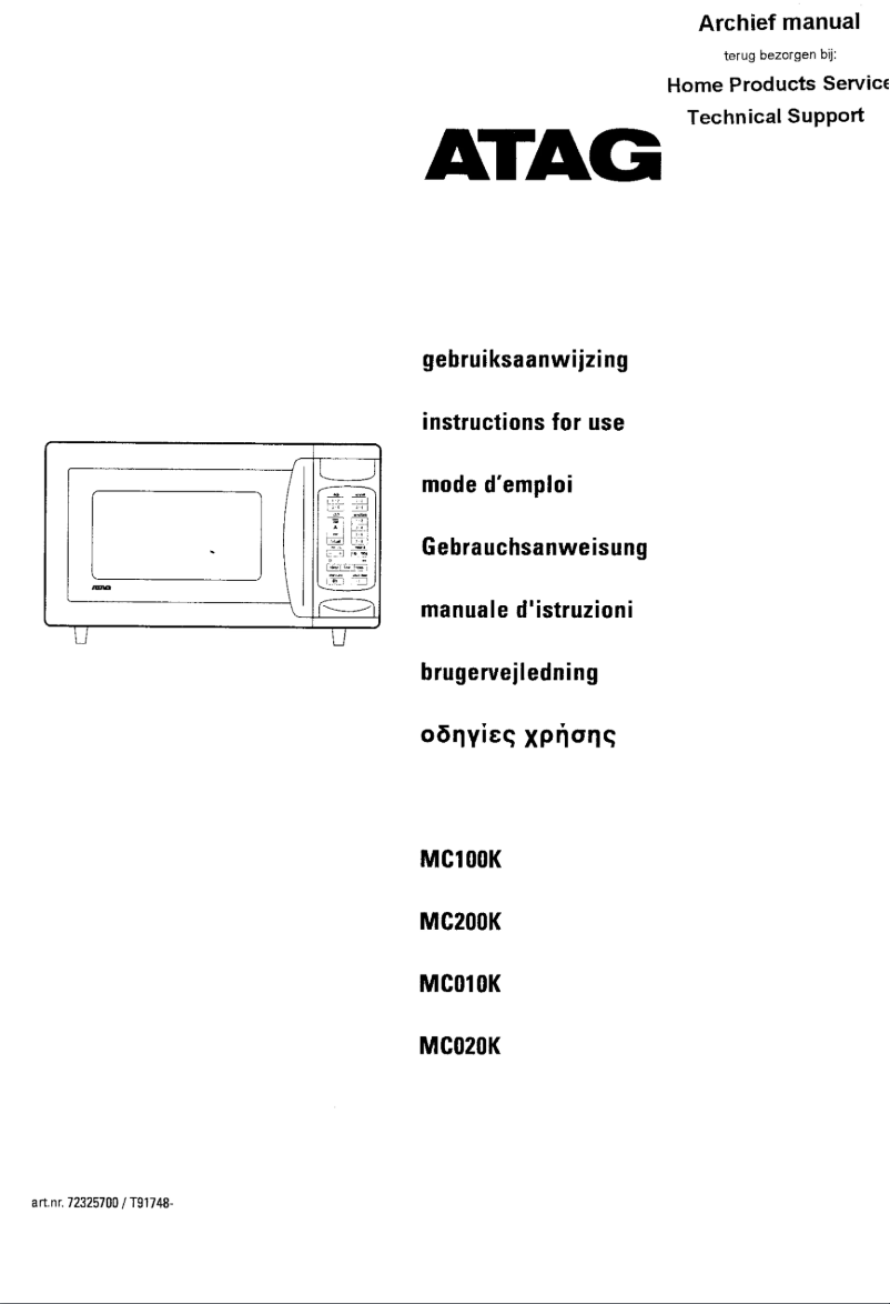 First page image of the manual for MC020K