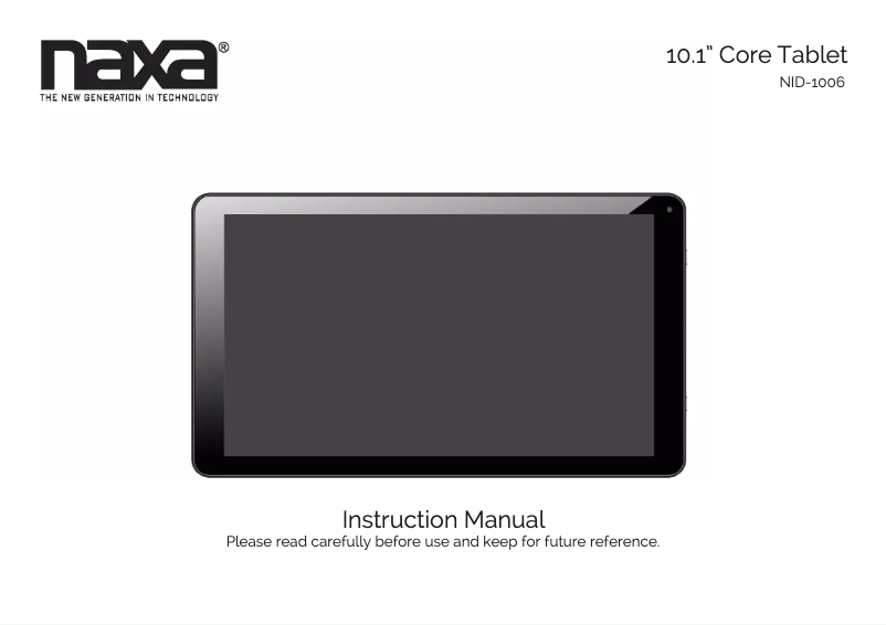 Page 1 of the manual User Manual Naxa NID-1006