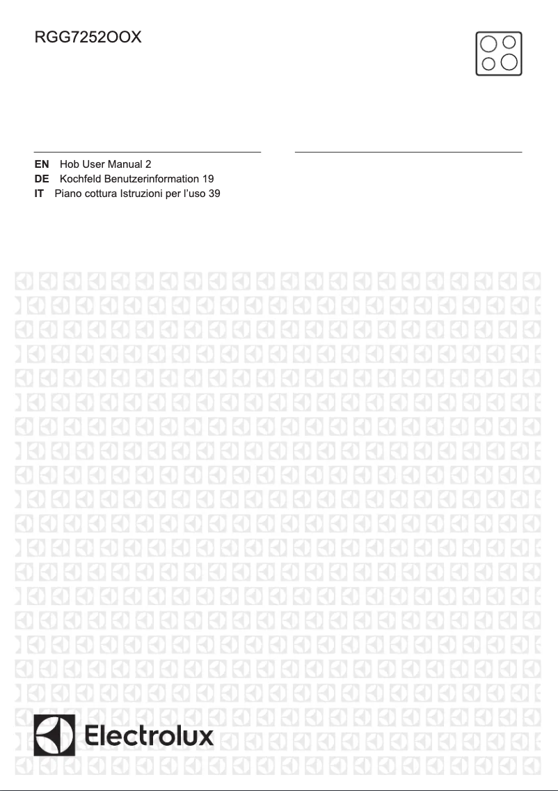 First page image of the manual for RGG7252OOX