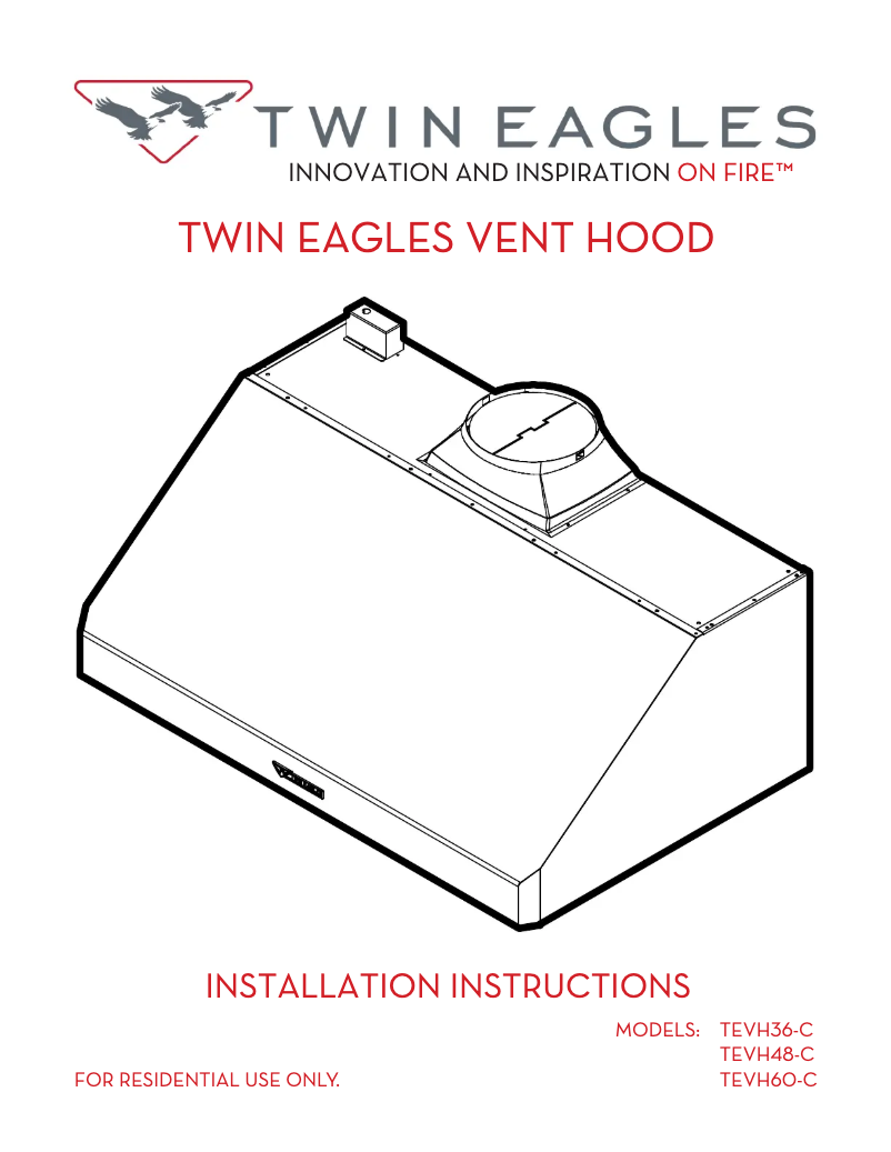 First page image of the manual for TEVH60-C
