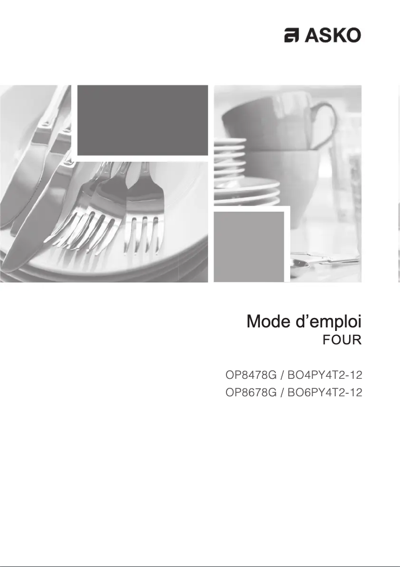 Page 1 of the manual User Manual Asko OP8678G