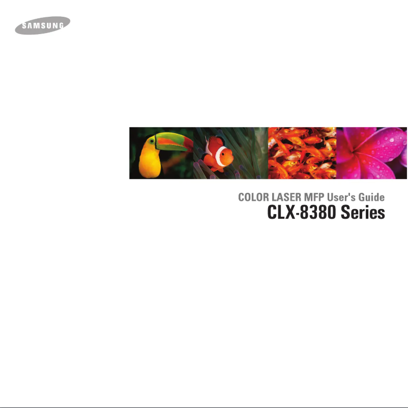 First page image of the manual for CLX-8380ND