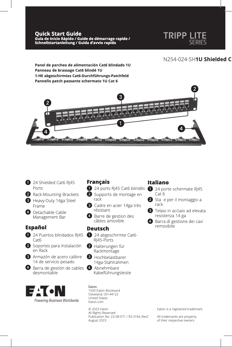 Page 1 of the manual User Manual Tripp Lite N254-024-SH