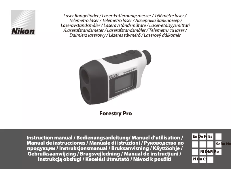 Page 1 of the manual User Manual Nikon Forestry Pro