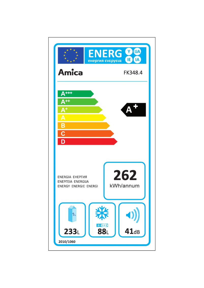 Page 1 of the manual User Manual Amica FK348.4X