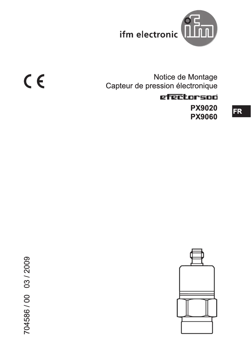Page 1 of the manual User Manual IFM PX9020