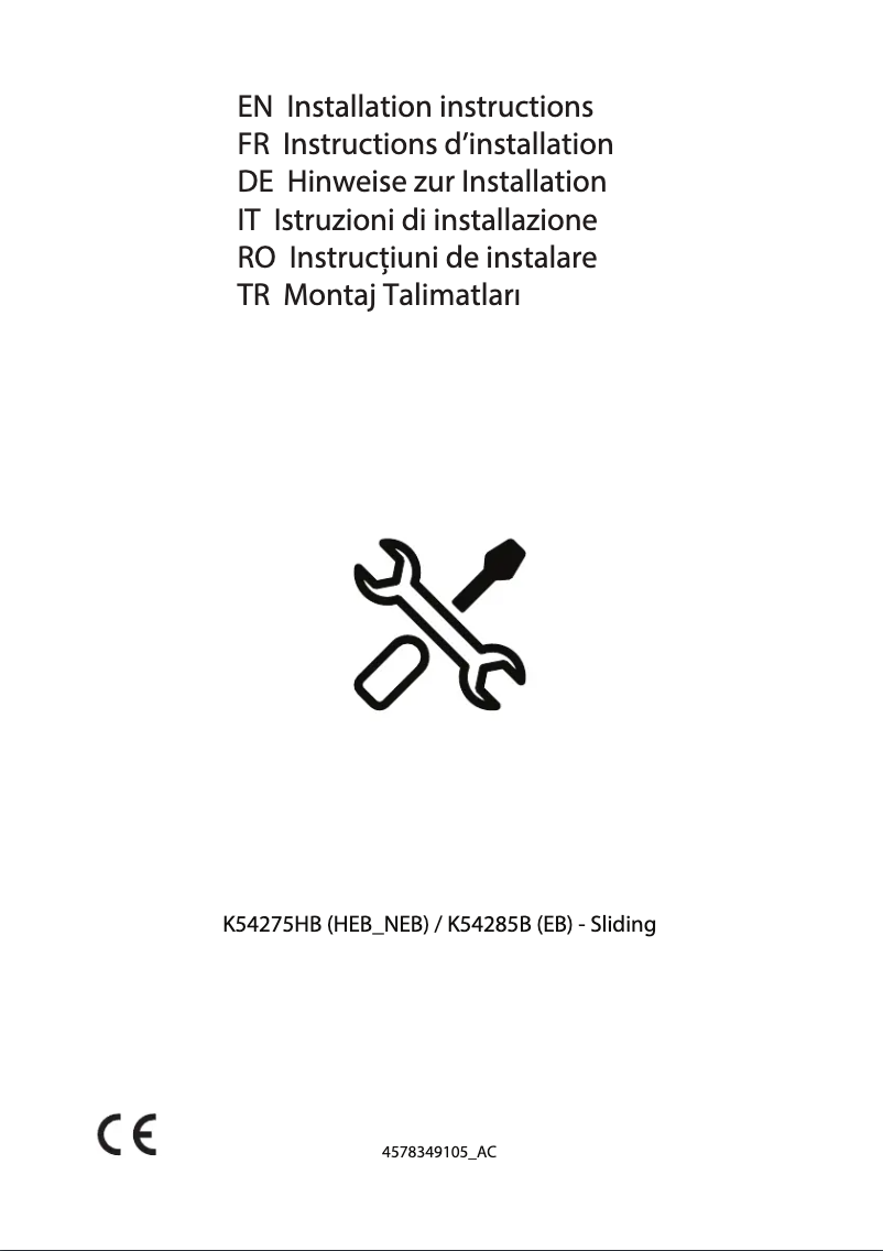 First page image of the manual for BCSA285K3SN