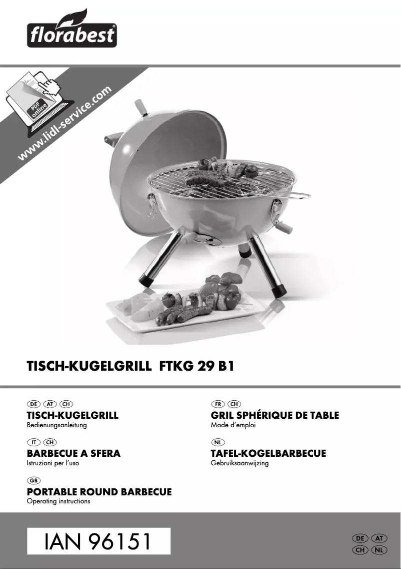 First page image of the manual for FTKG 29 B1