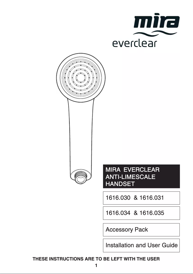 Page 1 of the manual User Manual Mira Everclear