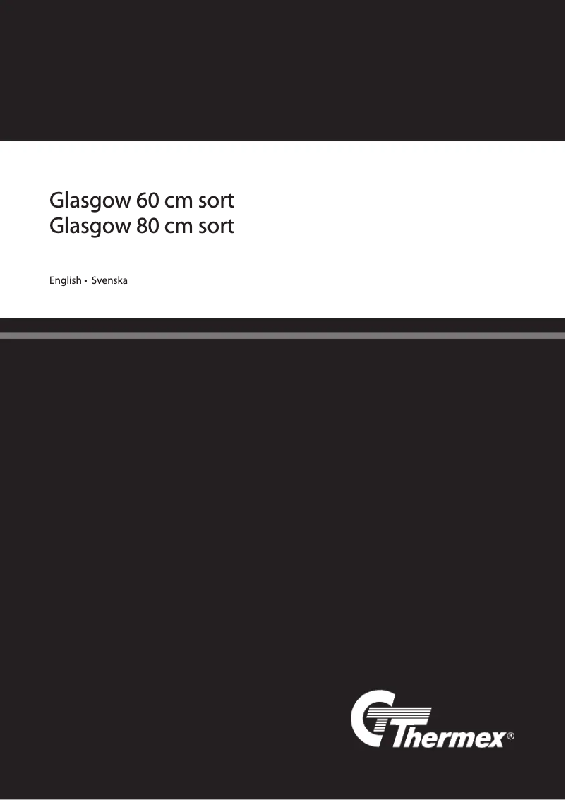 Page 1 of the manual Installation Guide Thermex Glasgow