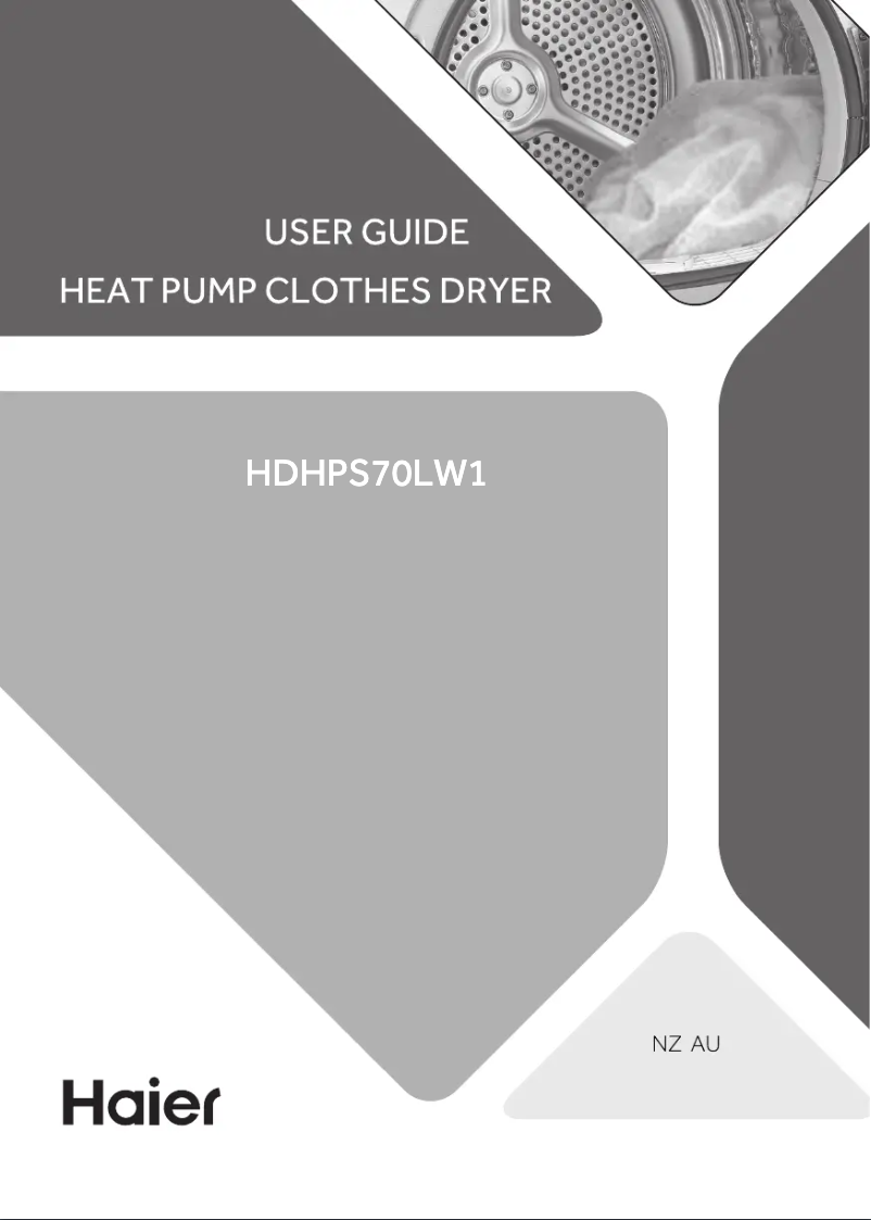First page image of the manual for HDHPS70LW1