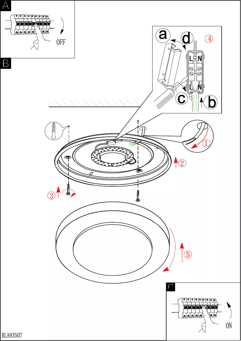 Page 1 of the manual User Manual Eglo Carpi 1