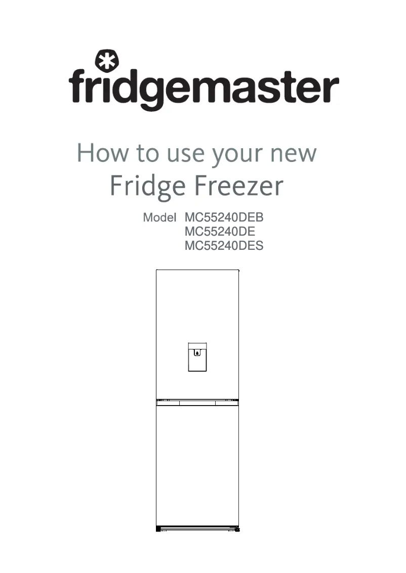 Page 1 of the manual User Manual Fridgemaster MC55240DE