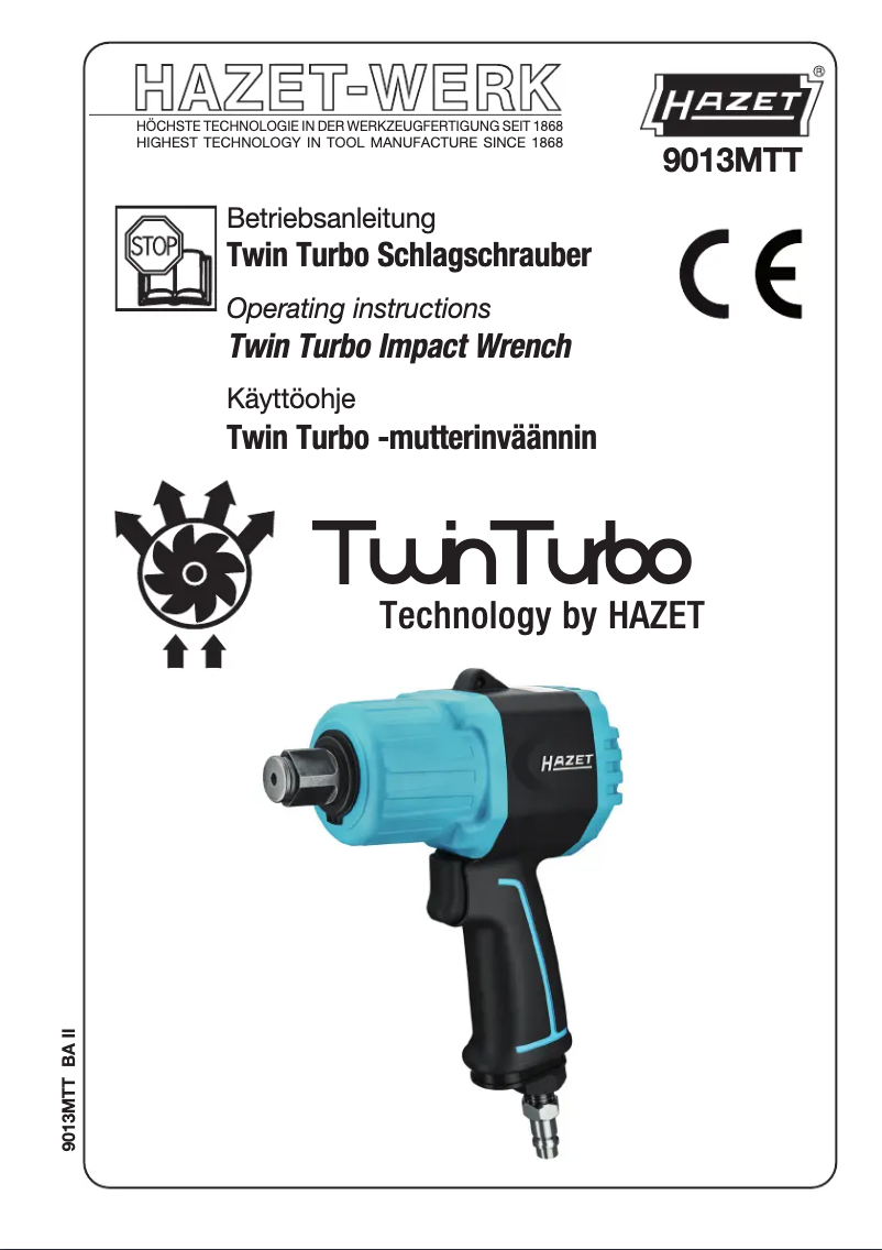 Page 1 of the manual User Manual Hazet 9013MTT