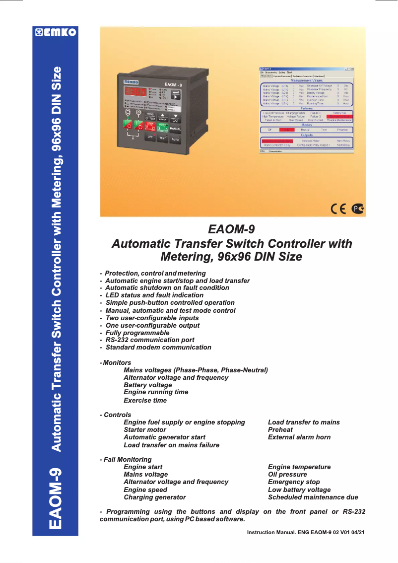 First page image of the manual for EAOM-9