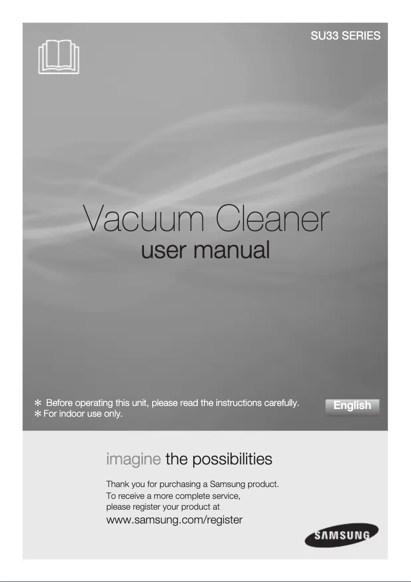 First page image of the manual for SU3330