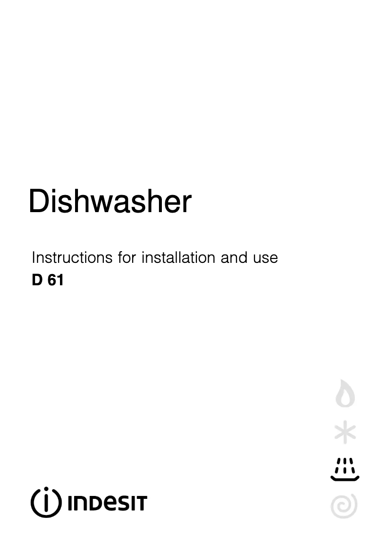 Page 1 of the manual User Manual Indesit D 61