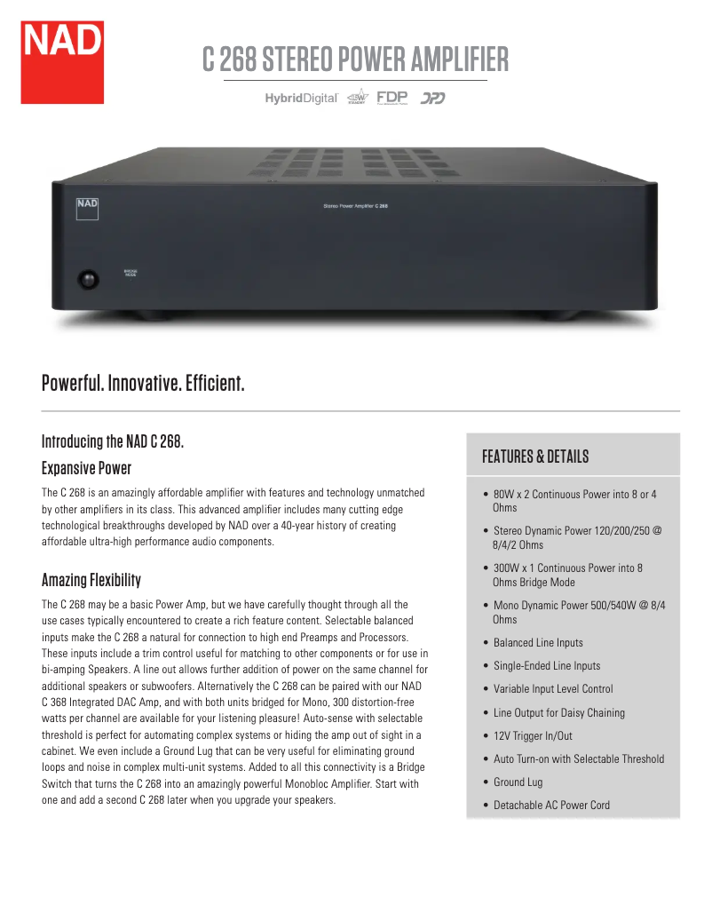 First page image of the manual for C 268