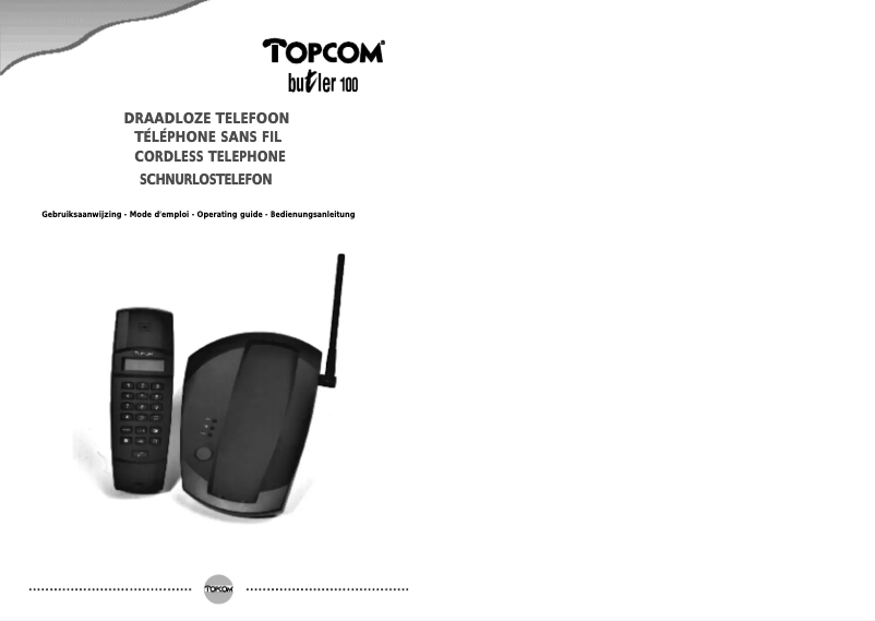 Page 1 of the manual User Manual Topcom Butler 100