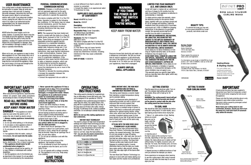 First page image of the manual for CD253N