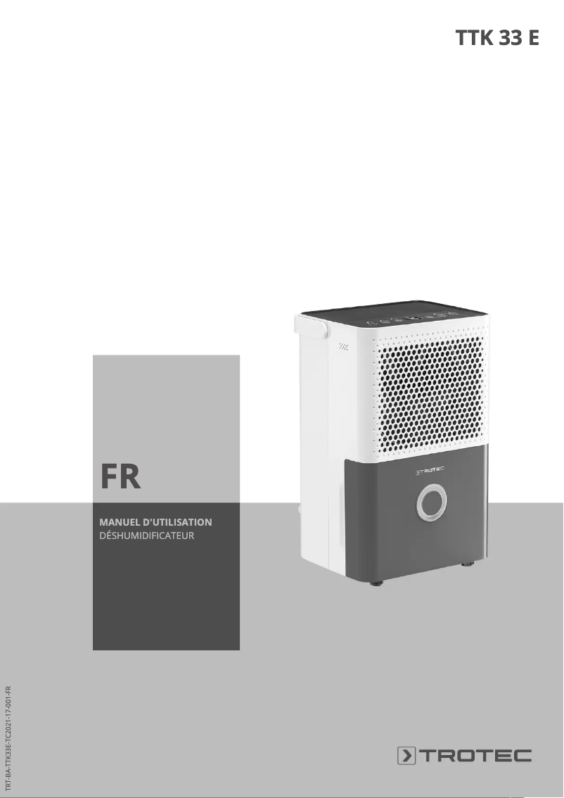Page 1 of the manual User Manual Trotec TTK 33 E