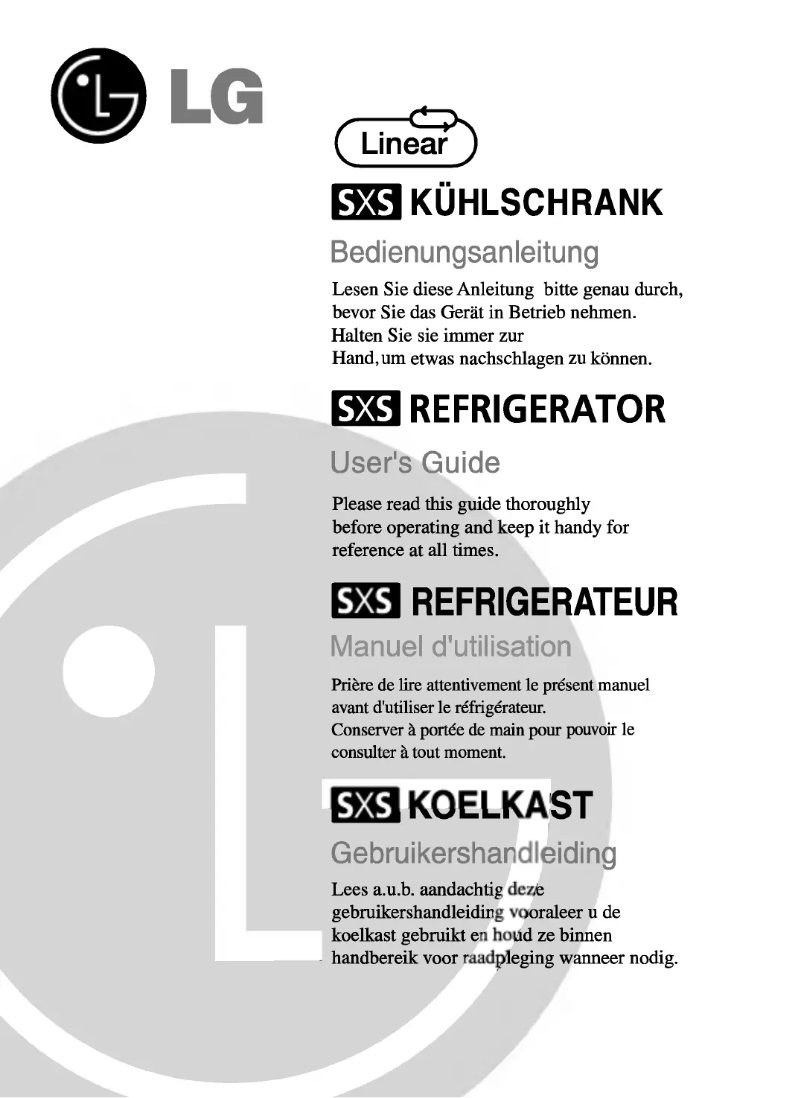 Page 1 of the manual User Manual LG GR-L207CUV