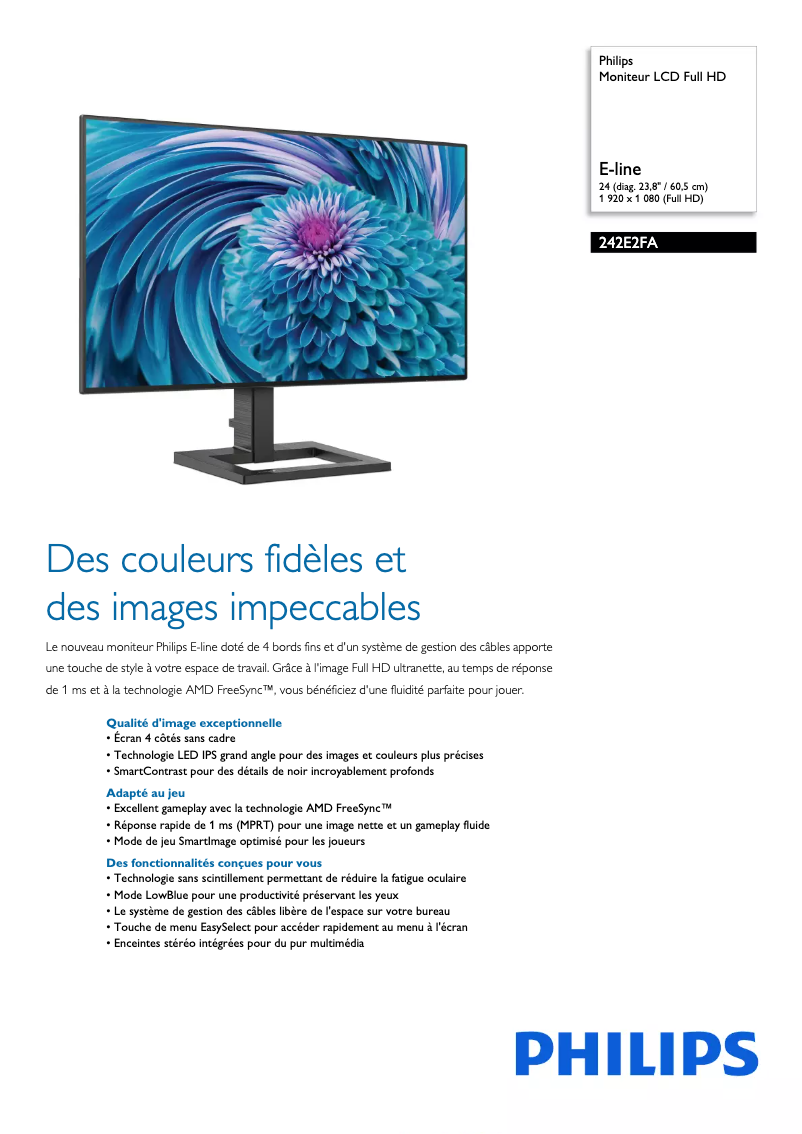 First page image of the manual for 242E2FA