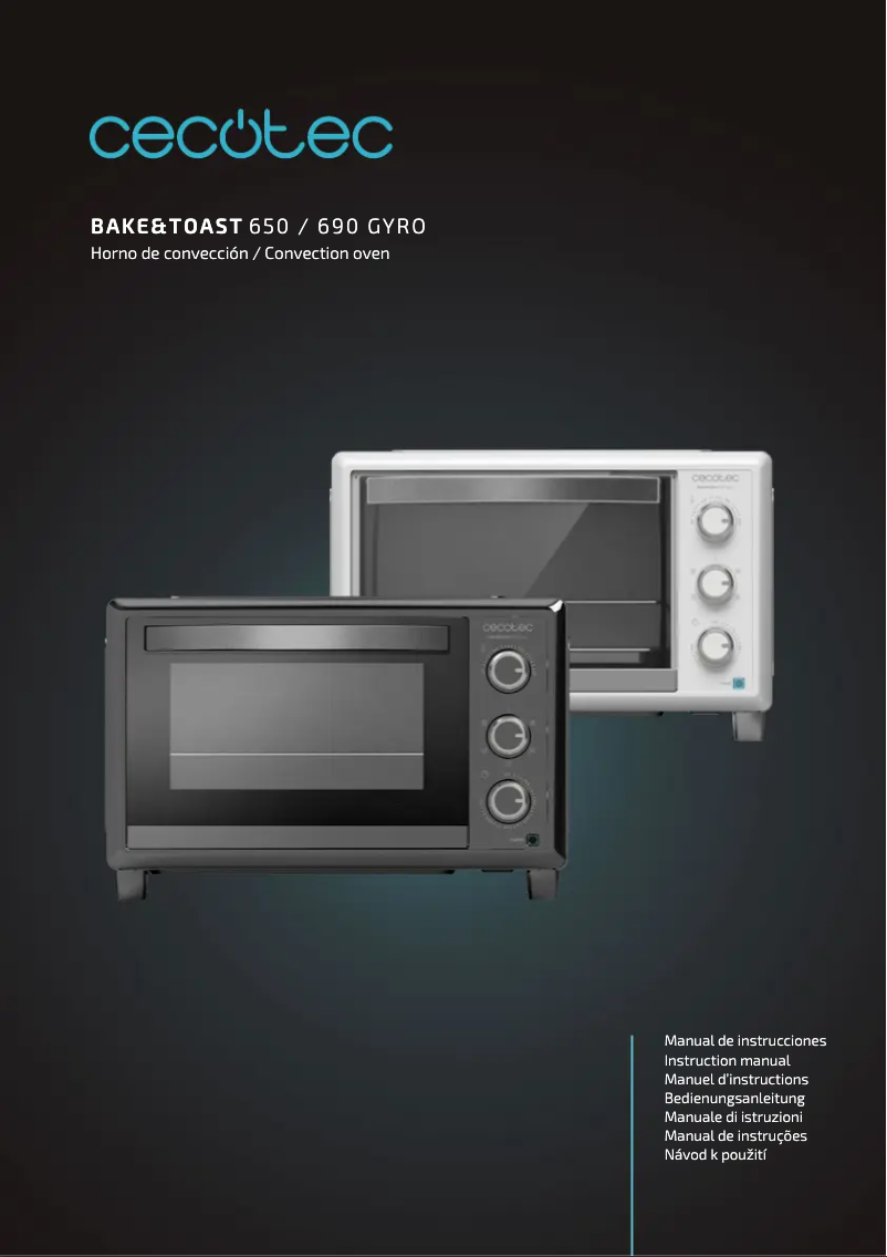 Page 1 of the manual User Manual Cecotec Bake&Toast 650 Gyro